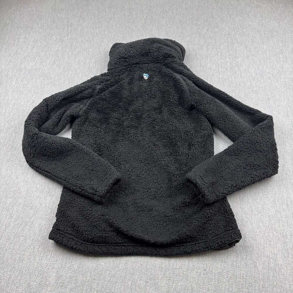 Kuhl Jacket Womens‎ XS Black Flight Pullover Sherpa Fleece Hooded Snap Button - Picture 13 of 14